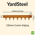 YardSteel Corten 150mm Garden Edging Sizing
